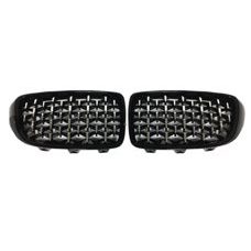 Grill Schwarz Chrom Diamant Nieren BMW 4er F32 F33 F36 Kühlergrill 435i 440i 425i