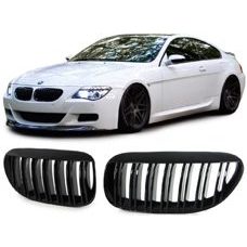 Grill Schwarz Glanz Doppelspeichen Nieren BMW 6er E63 E64 M6 645i 630i 635d 650i