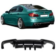 Diffusor 4-Rohr DTM Look Schwarz Glanz BMW 5er F10 F11 Heckdiffusor