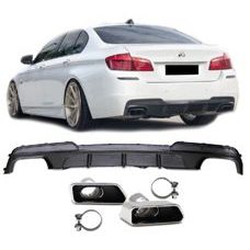 Heckdiffusor mit Auspuffblenden 550i Look Performance BMW 5er F10 F11