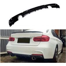 Diffusor 2-Rohr Schwarz Glanz Performance BMW 3er F30 F31 335i 335d 340i Diffuser