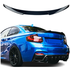 Heckspoiler V-Type Schwarz Glanz BMW M2 F87 F22 M235i Tuning Hecklippe