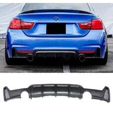 Diffusor 1+1 Rohr Carbon Look Performance BMW 4er F32 F33 F36 435i 435d 440i M-Paket