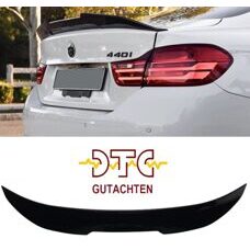 Heckspoiler PSM Typ mit CH-Gutachten Schwarz Glanz BMW 4er F36 Gran Coupe 435i 440i Hecklippe