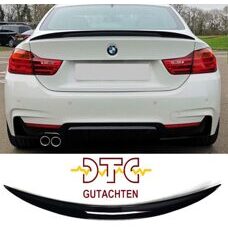 Heckspoiler P Typ Schwarz Glanz DTC CH-Gutachten BMW 4er Coupe F32 435i Hecklippe