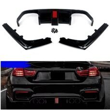 Diffusor VRS-Type mit LED Beleuchtung Schwarz Glanz BMW M4 F82 F83 M3 F80 Heckdiffuser