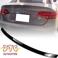 Heckspoiler Lippe Schwarz Glanz mit DTC CH-Gutachten Audi A4 B8 2007-2012