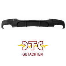 Diffusor P-Typ Schwarz Glanz mit DTC CH-Gutachten BMW E92 E93 4-Rohr Heckdiffuser