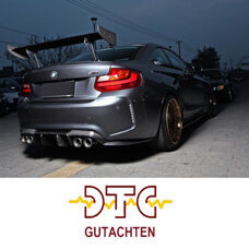 Diffusor V-Type Carbon mit DTC CH-Gutachten BMW M2 F87 + Competition Heckdiffusor