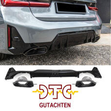 Diffusor M340i Schwarz Glanz Endrohre BMW 3er G20 G21 M-Paket LCI Facelift + DTC CH-Gutachten