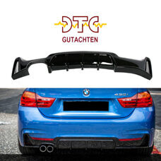 Diffusor 2-Rohr DTC CH-Gutachten Schwarz Glanz Performance BMW 4er F32 F33 F36 M-Paket