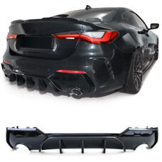 Diffusor P-Typ Schwarz Glanz BMW 4er G22 Coupe G23 Cabrio M-Paket Heckdiffuser