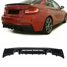 Diffusor 2-Rohr Schwarz Glanz Performance BMW 2er F22 F23 Heckdiffuser M235i M240i