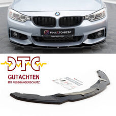 Frontlippe V.1 Maxton Schwarz Glanz Gutachten Fussgängerschutz BMW 4er F32 F33 F36 M-Paket