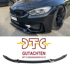 Frontlippe CS Type Schwarz DTC CH-GUTACHTEN FUSSGÄNGERSCHUTZ BMW F82 F83 M4 F80 M3 Frontspoiler