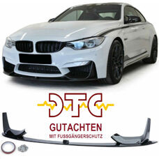 Frontlippe P-Type schwarz glanz Flaps BMW M4 F82 F83 F80 M3 + MIT DTC FUSSGÄNGERSCHUTZ