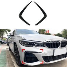 Flaps Aero Splitter Schwarz Glanz BMW 3er G20 G21 ab 2019 Frontflaps