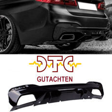 Diffusor P-Type MIT CH-GUTACHTEN Schwarz Glanz 2-teilig BMW 5er G30 G31 M-Paket Heckdiffuser