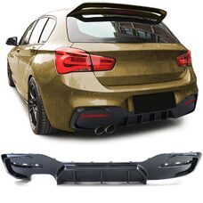 Diffusor P-Typ Schwarz Glanz BMW F20 F21 LCI Facelift 120i 125i 120d 125d Performance Heckdiffuser