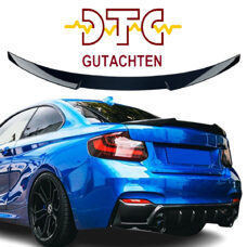 Heckspoiler V-Type MIT DTC CH-Gutachten Schwarz Glanz BMW M2 F87 F22 M235i Tuning Hecklippe