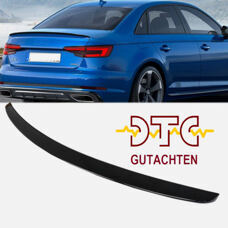 Heckspoiler A-Typ Schwarz Glanz Audi A4 B9 8W 15-23 Hecklippe Limousine + DTC CH-Gutachten