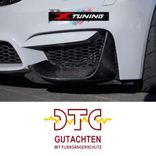 Front Flaps Carbon Performance Type BMW M4 F82 F83 M3 F80 Splitter + DTC Gutachten Fussgängerschutz