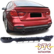 Diffusor P-Typ Schwarz Glanz 1+1 Rohr Performance 3er BMW GT F34 340i + DTC-Gutachten