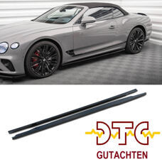 Seitenschweller Bentley Continental GT Mk3 Schweller Schwarz Glanz + DTC CH-Gutachten