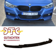 Frontspoiler V.1 Maxton BMW F30 F31 M-Paket Schwarz Glanz Gutachten Fussgängerschutz Frontlippe