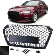 Grill RS4 Look Audi A4 B9 8W 2015-19 Schwarz Matt Waben Gitter Kühlergrill