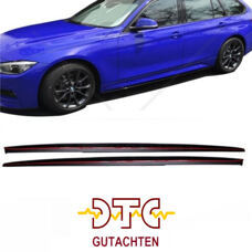 Schweller Leisten Schwarz Glanz Performance BMW 3er F30 F31 335i 325i Seitenschweller + DTC-Gutachten