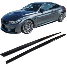 Schweller P-Type BMW M4 F82 F83 Coupe Cabrio Schwarz Glanz Performance Seitenschweller