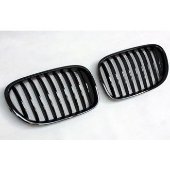 Grill Nieren Einspeichen Schwarz Glanz BMW 7er F01 F02 750i 740i