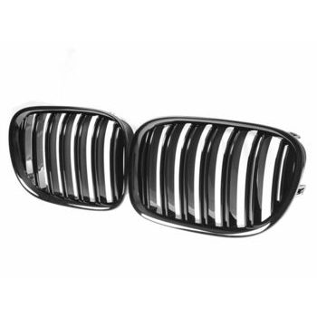 Grill Nieren Doppelspeichen Schwarz Glanz BMW 7er F01 F02 750i 740i