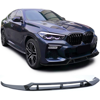 Frontspoiler Schwarz Glanz BMW X6 G06 M-Paket Frontlippe