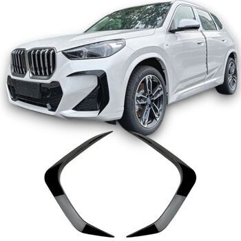 Flaps BMW X1 U11 ab 2022 mit M-Paket Schwarz Glanz Frontspoiler